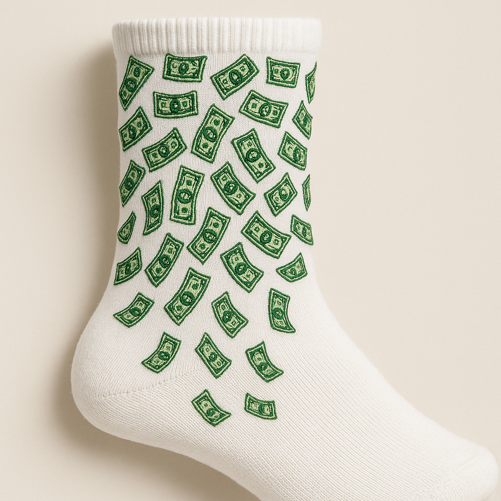 "Make It Rain" soft pair of socks